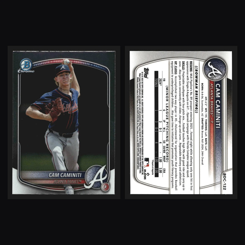 2025 Bowman Draft Chrome #BDC-122 Cam Caminiti Atlanta Braves