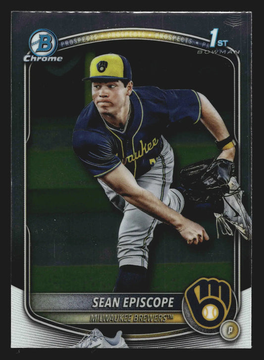 2025 Bowman Draft Chrome #BDC-149 Sean Episcope Brewers 1st Bowman - Baseball Card Single