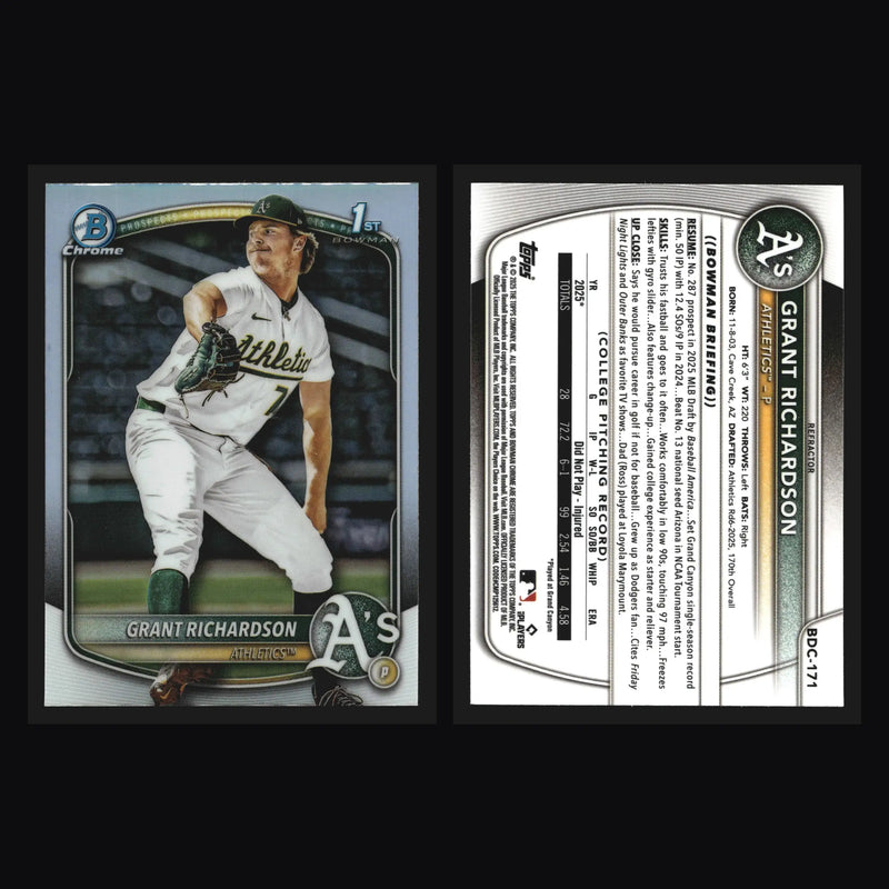 2025 Bowman Draft Chrome #BDC-171 Grant Richardson Refractor 1st Bowman