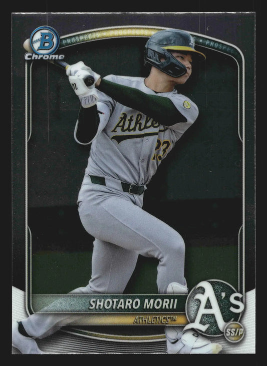 2025 Bowman Draft Chrome #BDC-174 Shotaro Morii Athletics Prospect - Baseball Card Single