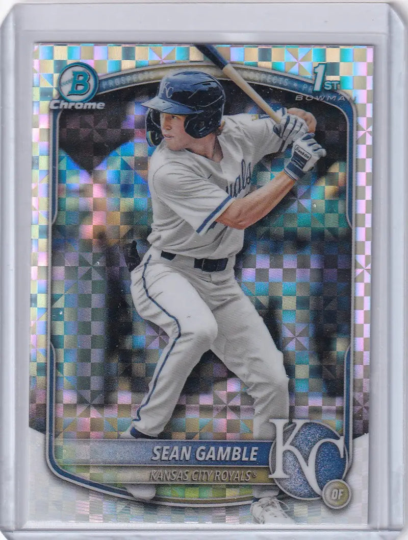 2025 Bowman Draft Chrome #BDC-178 Xfractor Sean Gamble - Royals - Baseball Card Single