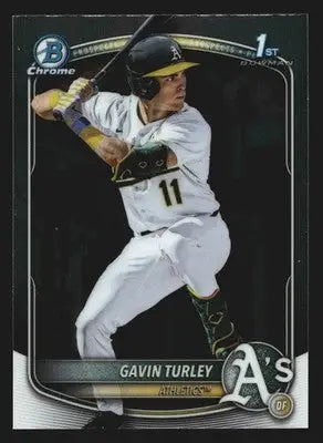 2025 Bowman Draft Chrome #BDC-28 Gavin Turley Athletics 1st Bowman - Baseball Card Single