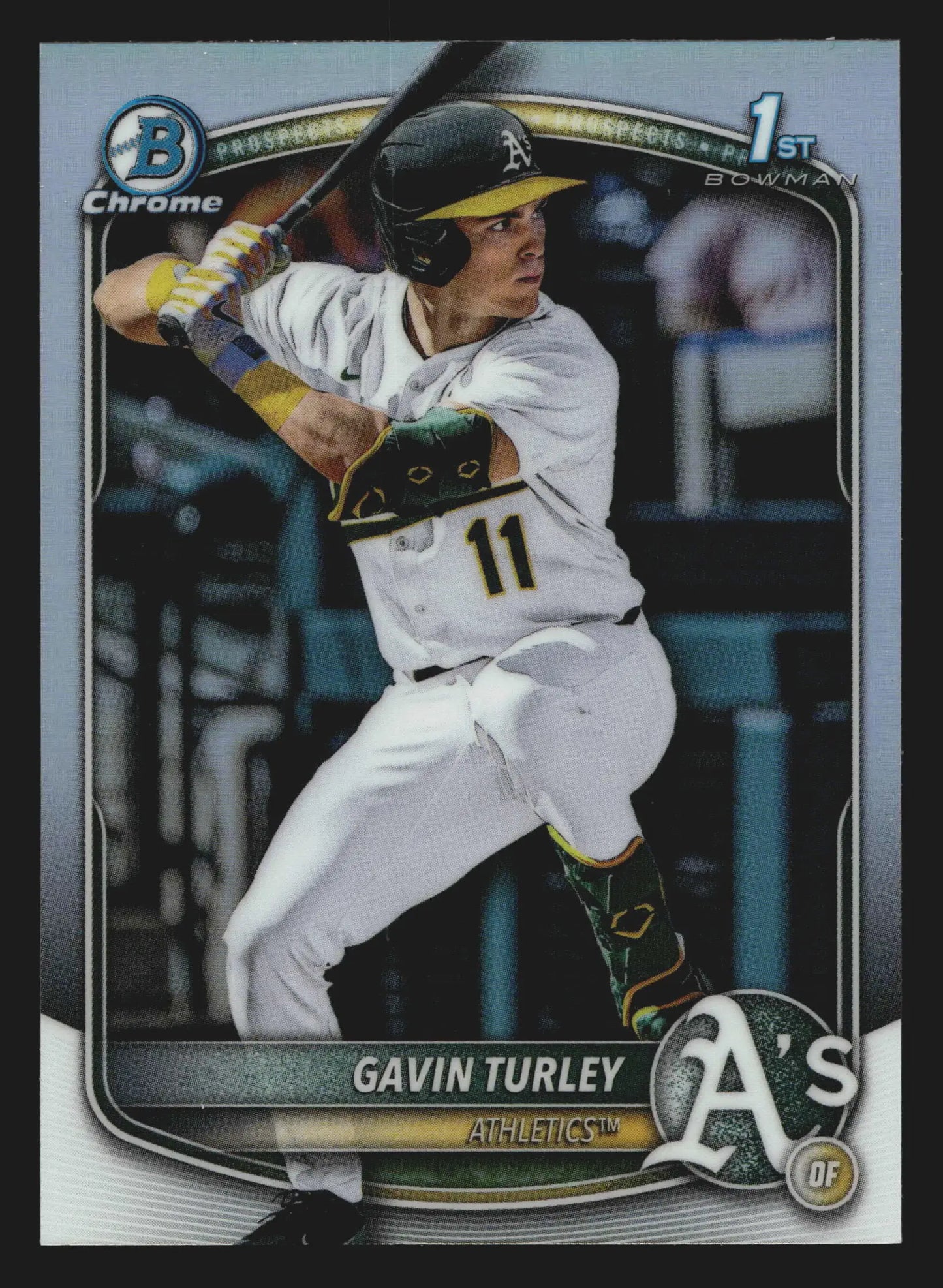 2025 Bowman Draft Chrome #BDC-28 Gavin Turley Athletics Refractor 1st Bowman - Baseball Card Single