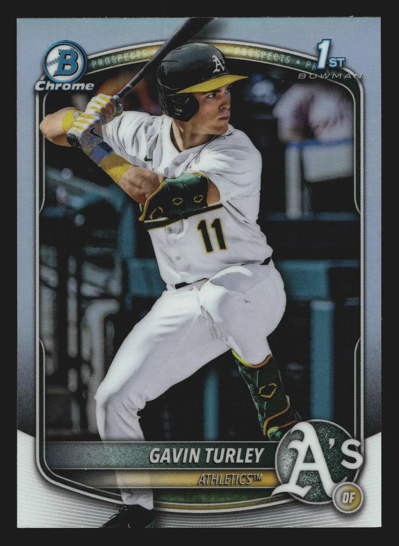 2025 Bowman Draft Chrome #BDC-28 Gavin Turley Athletics Refractor 1st Bowman - Baseball Card Single