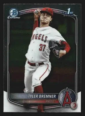 2025 Bowman Draft Chrome #BDC-37 Tyler Bremner Angels 1st Bowman - Baseball Card Single