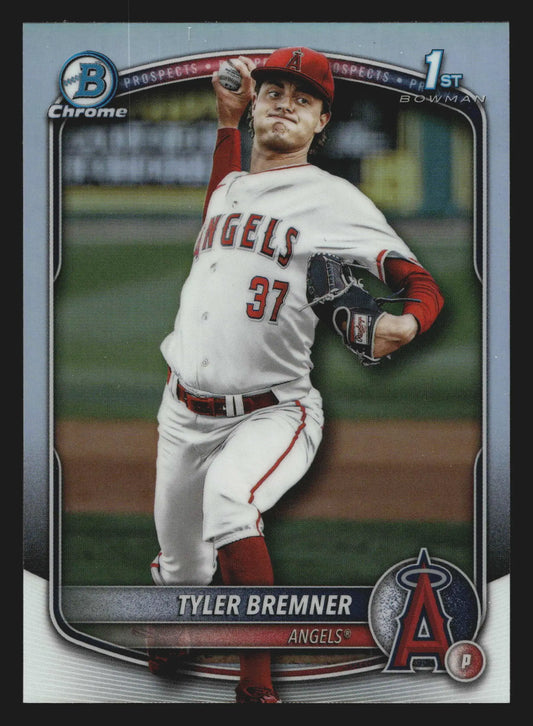 2025 Bowman Draft Chrome #BDC-37 Tyler Bremner Angels Refractor - Baseball Card Single