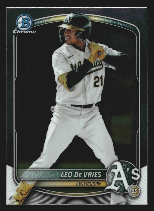 2025 Bowman Draft Chrome #BDC-87 Leo De Vries Athletics - Baseball Card Single