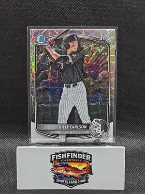 2025 Bowman Draft - Chrome Billy Carlson #BDC-10 Laser Refractor (RC) - Baseball Card Single