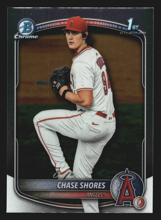 2025 Bowman Draft Chrome Chase Shores #BDC-142 Angels 1st Bowman - Baseball Card Single