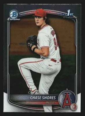 2025 Bowman Draft Chrome Chase Shores #BDC-142 Angels 1st Bowman - Baseball Card Single