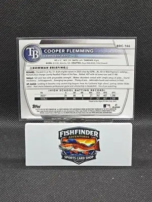 2025 Bowman Draft Chrome Cooper Flemming 1st Lazer Refractor #BDC-166 Rays - Baseball Card Single