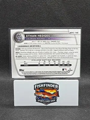 2025 Bowman Draft - Chrome Ethan Hedges #BDC-148 Mojo Refractor (RC) - Baseball Card Single