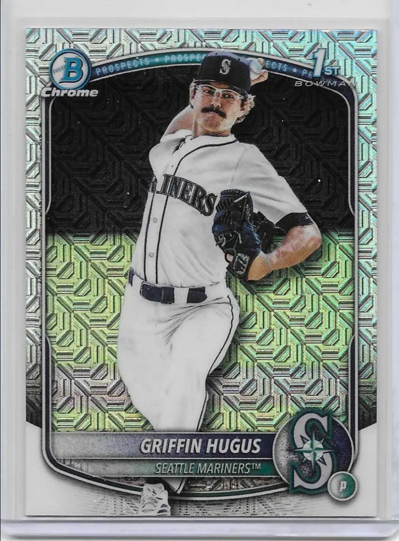 2025 Bowman Draft Chrome Griffin Hugus 1st Bowman Mega Box Mojo Refractor c-65 - Baseball Card Single