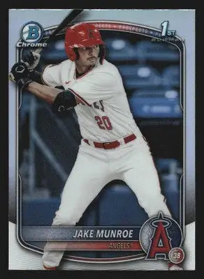 2025 Bowman Draft Chrome Jake Munroe #BDC-128 Refractor Angels - Baseball Card Single