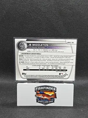 2025 Bowman Draft - Chrome JB Middleton #BDC-78 Mojo Refractor (RC) - Baseball Card Single