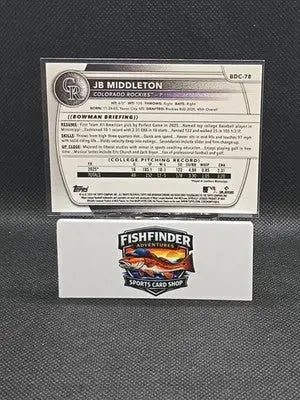 2025 Bowman Draft - Chrome JB Middleton #BDC-78 Mojo Refractor (RC) - Baseball Card Single