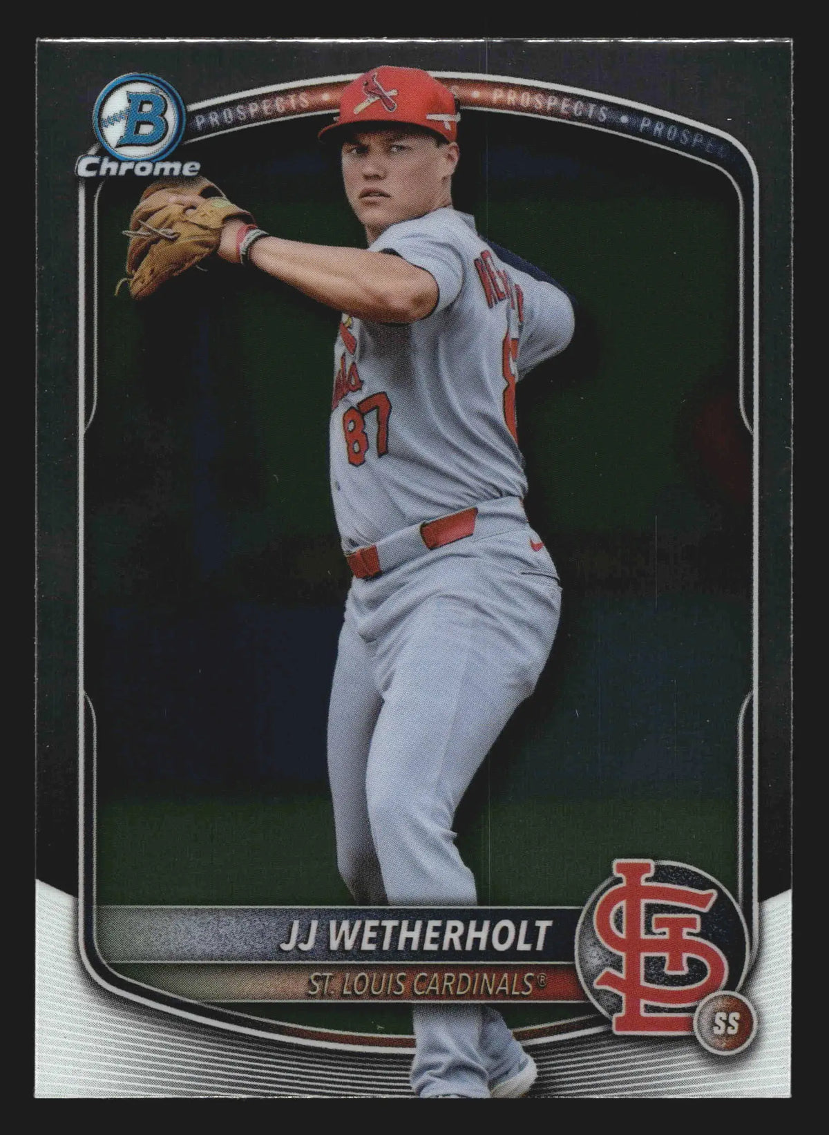2025 Bowman Draft Chrome JJ Wetherholt #BDC-145 St. Louis Cardinals - Baseball Card Single