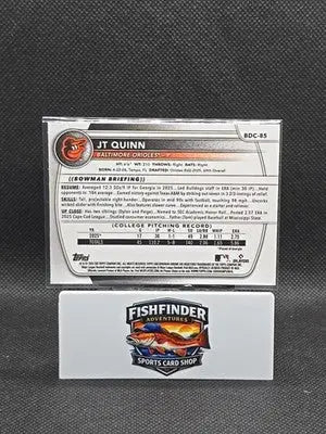 2025 Bowman Draft - Chrome JT Quinn #BDC-85 Mojo Refractor (RC) - Baseball Card Single