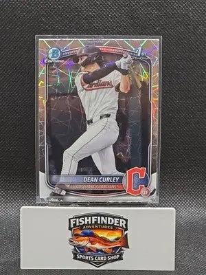 2025 Bowman Draft Chrome LASER REFRACTOR Dean Curley ROOKIE #BCP-129 Guardians - Baseball Card Single