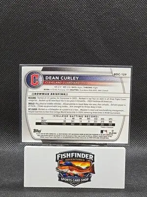 2025 Bowman Draft Chrome LASER REFRACTOR Dean Curley ROOKIE #BCP-129 Guardians - Baseball Card Single