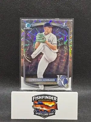 2025 Bowman Draft Chrome LASER REFRACTOR Michael Lombardi ROOKIE #BDC-118 Royals - Baseball Card Single