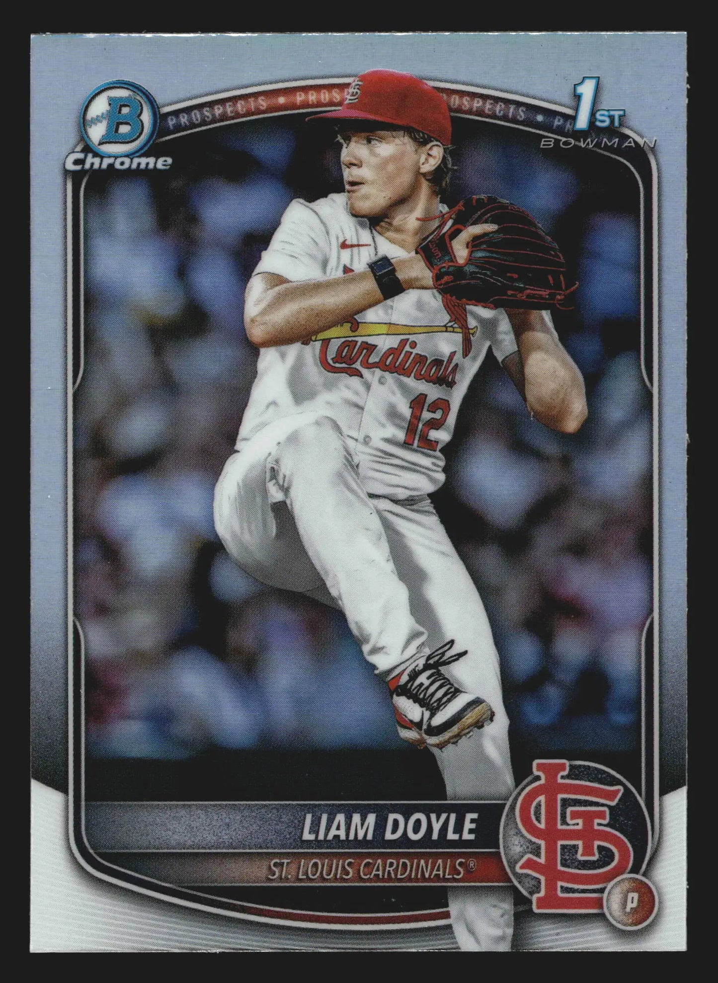 2025 Bowman Draft Chrome Liam Doyle #BDC-12 Refractor St. Louis Cardinals - Baseball Card Single
