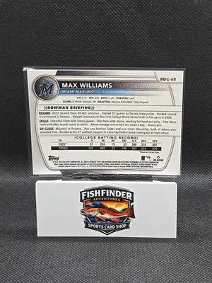 2025 Bowman Draft - Chrome Max Williams #BDC-68 Mojo Refractor (RC) - Baseball Card Single