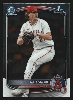 2025 Bowman Draft Chrome Nate Snead #BDC-38 Angels 1st Bowman - Baseball Card Single