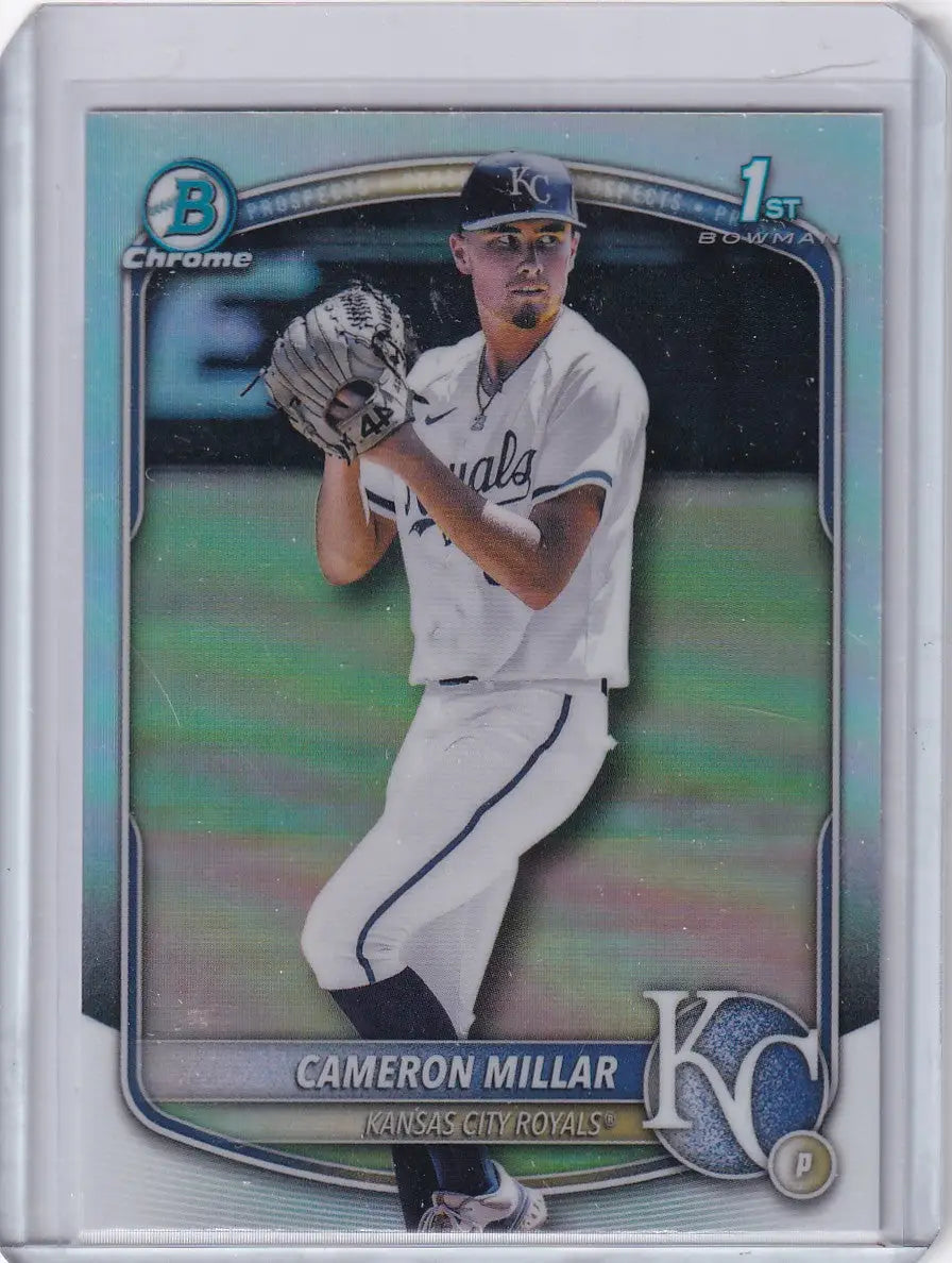 2025 Bowman Draft Chrome Refractor #BDC-176 Cameron Millar - Royals - Baseball Card Single