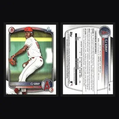 2025 Bowman Draft CJ Gray #BD-197 1st Bowman Los Angeles Angels - Baseball Card Single