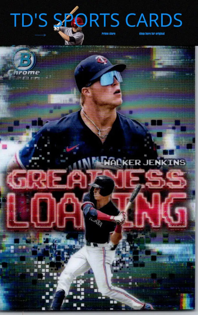 Baseball card of Walker Jenkins from 2025 Bowman Jenkins Greatness Loading series