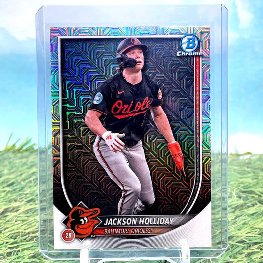Jackson Holliday baseball card 2025 Bowman Chrome Mojo Refractor Baltimore Orioles