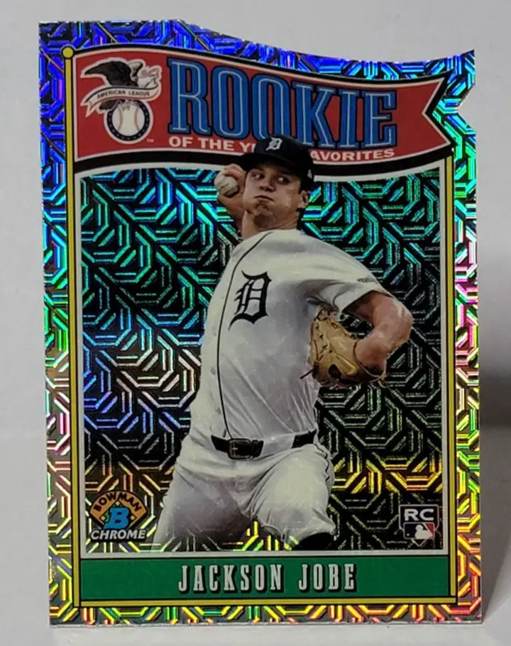 2025 Bowman- Jackson Jobe Die-Cut Mojo Refractor (RC) DETROIT TIGERS #ROY-3 - Baseball Card Single