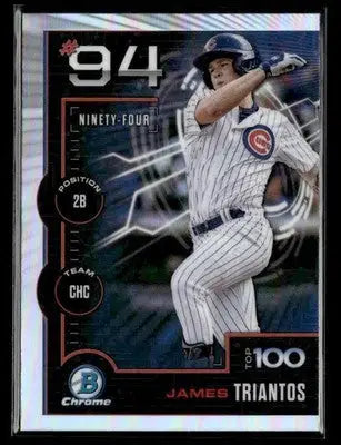 2025 Bowman James Triantos #BTP-94 Bowman Scouts Top 100 Chicago Cubs