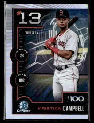 2025 Bowman Kristian Campbell #BTP-13 Bowman Scouts Top 100 Boston Red Sox