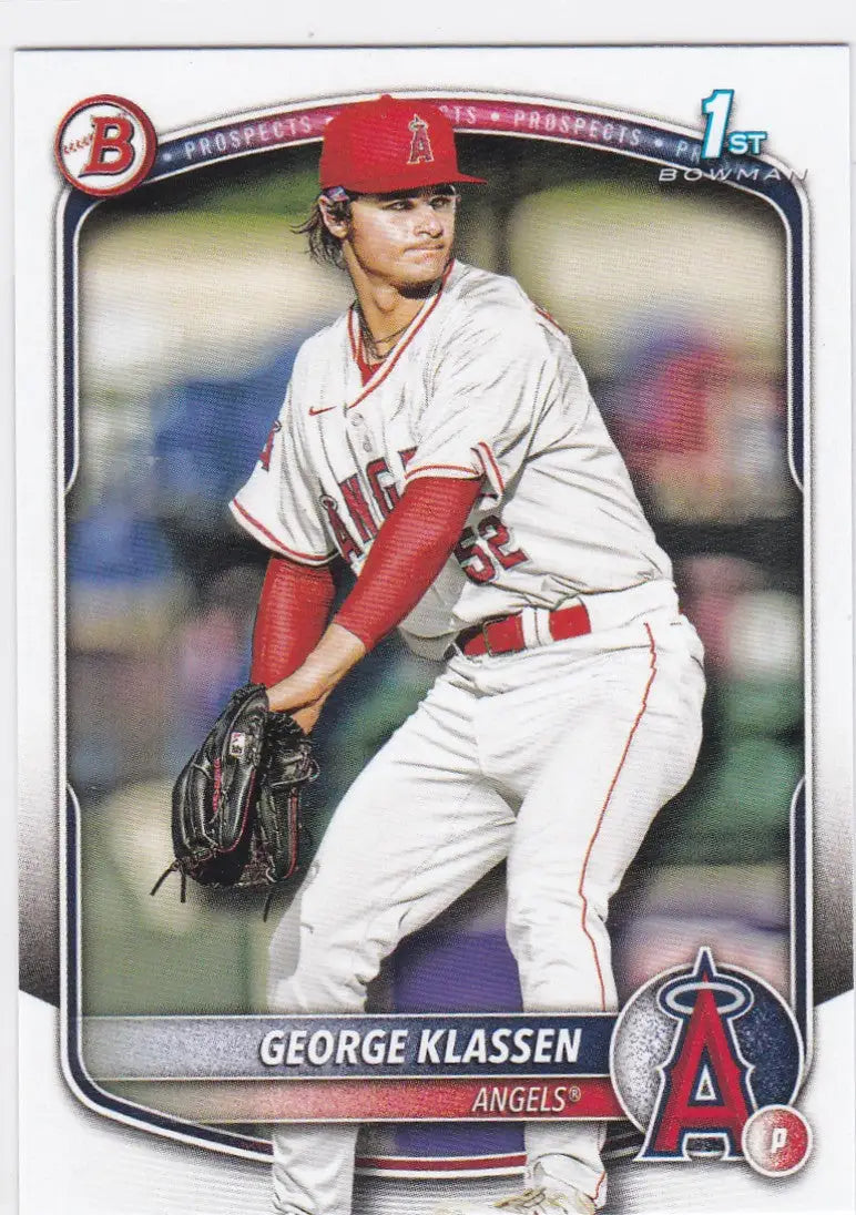 George Klassen 1st Bowman baseball card from 2025 Bowman Prospect #BP-63 Los Angeles Angels