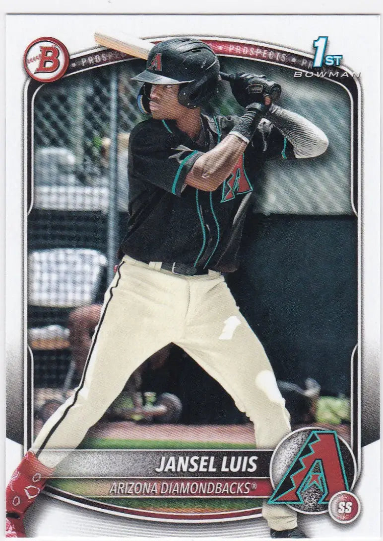 Jansel Luis 1st Bowman baseball card from 2025 Bowman Prospect Arizona Diamondbacks