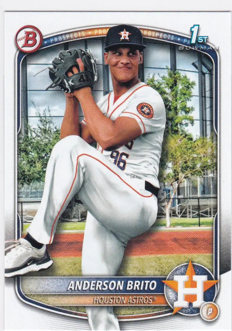 Anderson Brito 1st Bowman baseball card from 2025 Bowman Prospect #BP-98 Houston Astros