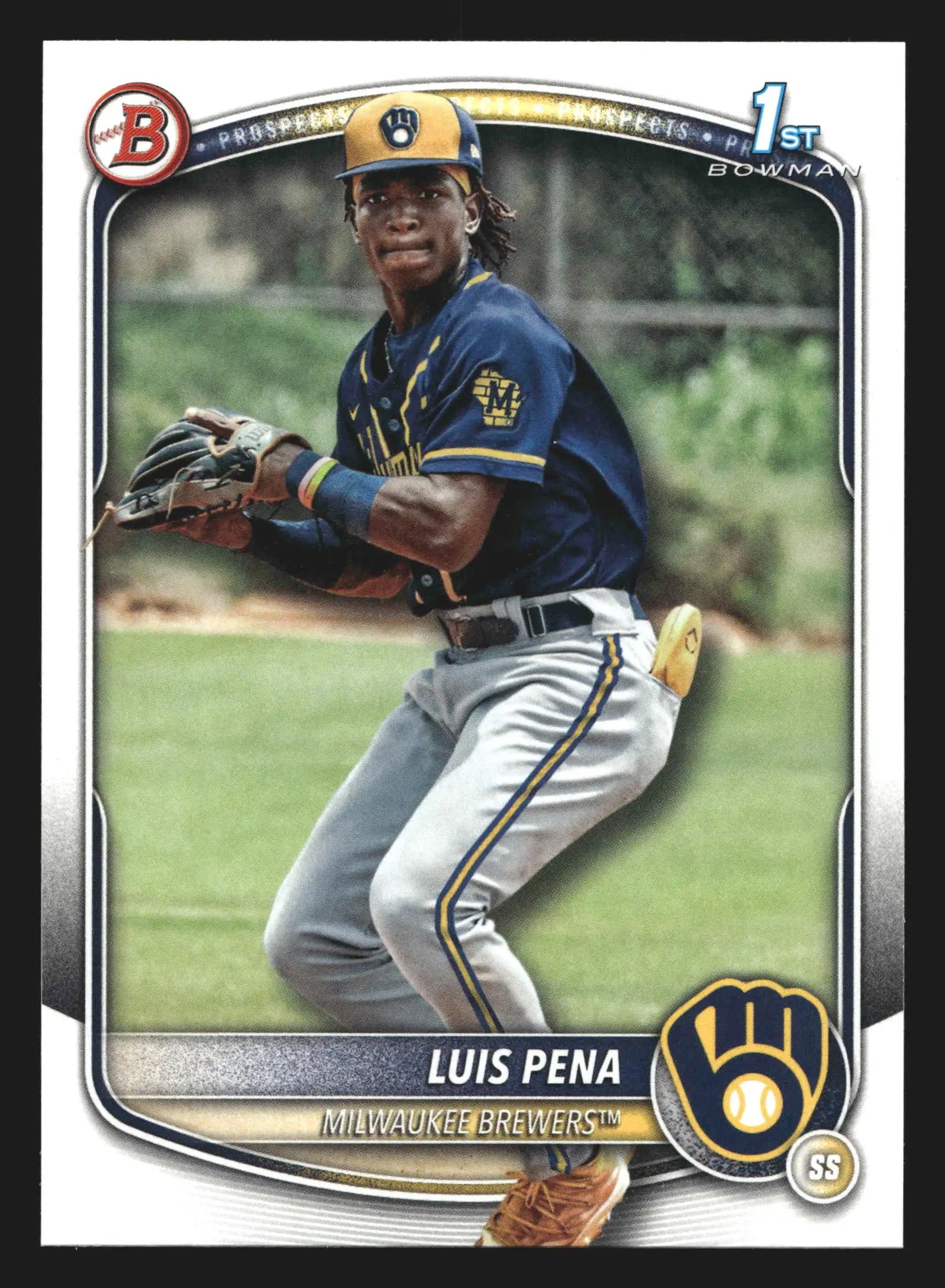 2025 Bowman Prospects Luis Pena #BP-38 Brewers 1st Bowman - Baseball Card Single