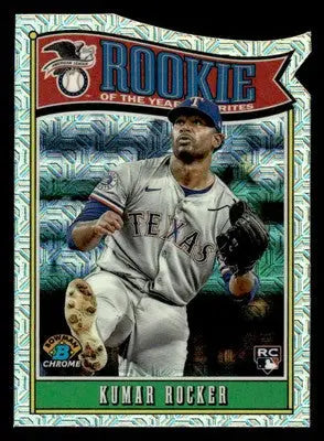 2025 Bowman #ROY-5 Kumar Rocker Rookie of the Year Favorites Mega Refractor - Baseball Card Single