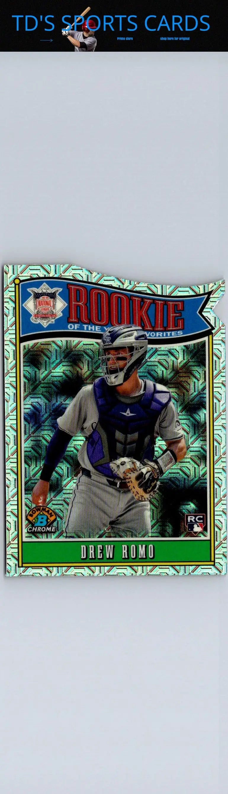 Drew Romo rookie card from 2025 Bowman Year Favorites Mojo series featuring Drew Romo