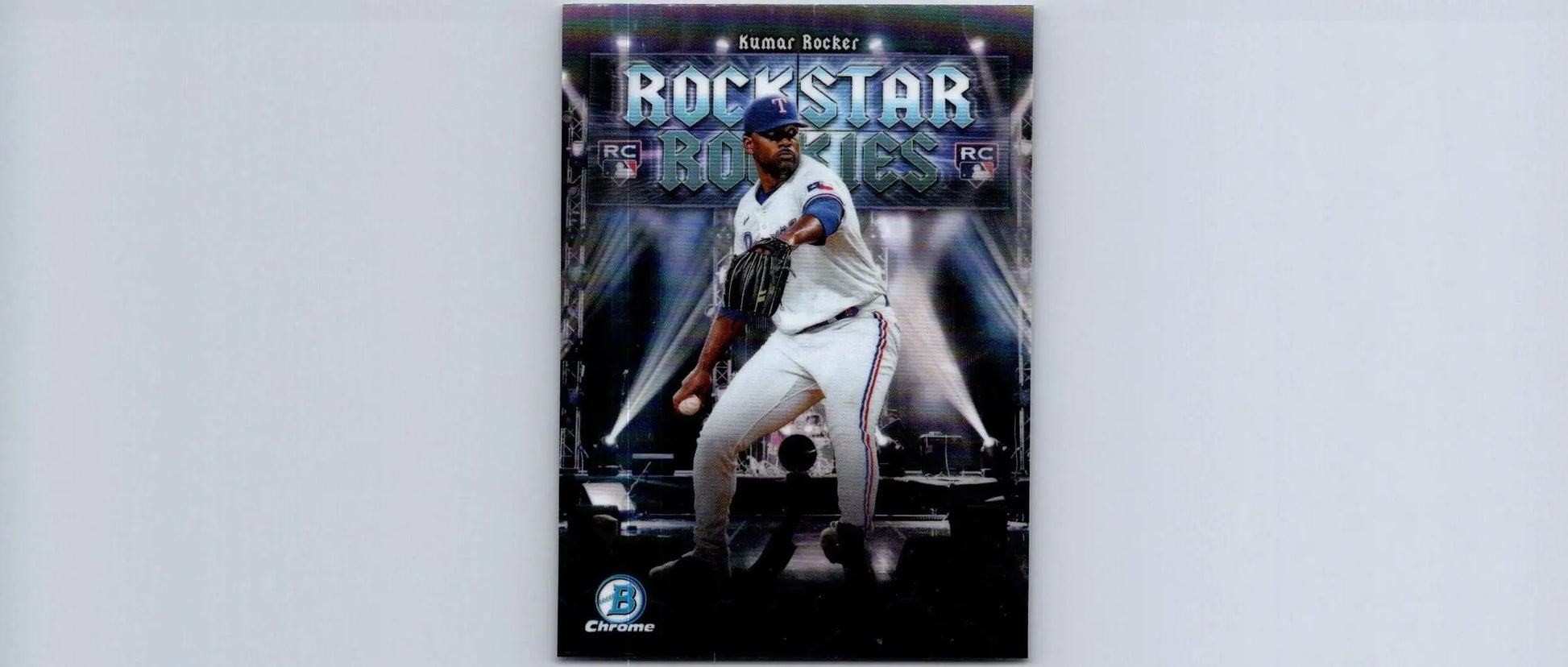Baseball card of Kumar Rocker Rockstar Rookies from 2025 Bowman series