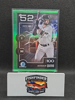 2025 Bowman - Bowman Scouts Top 100 Chrome Edgar Quero #BTP-52 Green /99 - Baseball Card Single