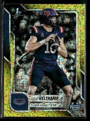 2025 Bowman U Chrome #41 Caden Veltkamp Yellow Mini-Diamond Refractor #/350 - Baseball Card Single