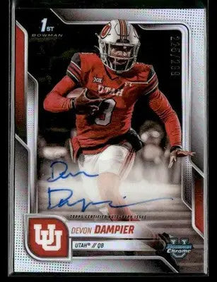 2025 Bowman U Chrome #BCA-DDA Devon Dampier Chrome Prospect Autos Refr #/299 - Football Card Single