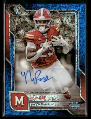 2025 Bowman U Chrome #BCA-NR Nolan Ray Chrome Prospect Autos Blue Refr #/150 - Football Card Single