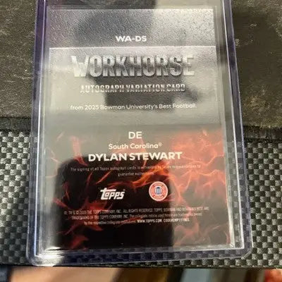 2025 Bowman University Best Dylan Stewart Workhorse Auto /50 - Football Card Single
