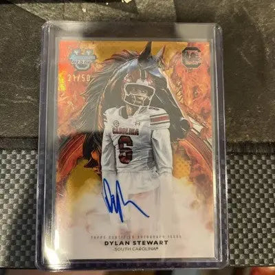 2025 Bowman University Best Dylan Stewart Workhorse Auto /50 - Football Card Single