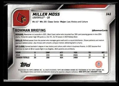 2025 Bowman University Chrome #141 Miller Moss - Baseball Card Single