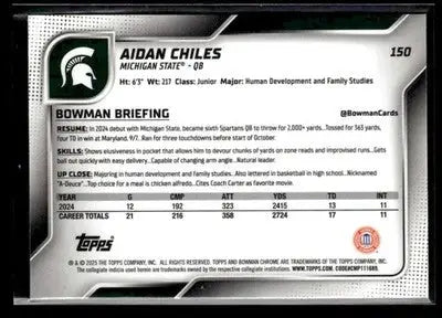 2025 Bowman University Chrome #150 Aidan Chiles - Football Card Single